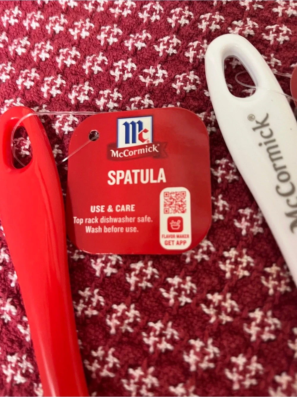 McCormick Silicone Spatula Set in Red and White - 2 Pack NWT
